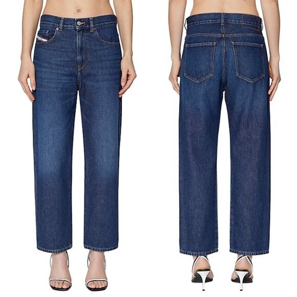 Diesel | NWT Indigo Y2K Boyfriend Slouchy Jeans 2016 D-Air 09C03 24 - Picture 2 of 13